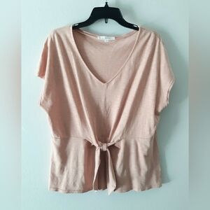 Jane & Delancey Tie Front Tee